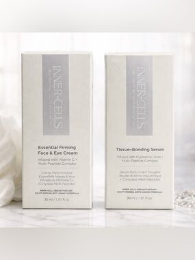 Inner-Cells Anti-Aging Firming Skincare Set Face & Eye Cream + Peptide Serum NIB